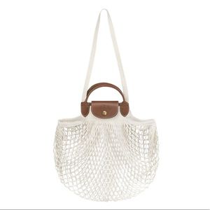 Longchamp | Le Pliage Filet Knit Bag Ecru